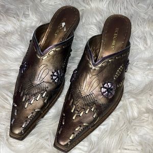 Vintage BCBG Western Mules Size 8